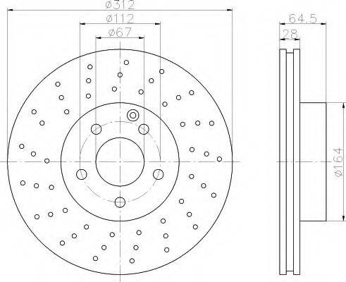 HELLA 8DD355109451 Тормозной диск