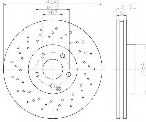 HELLA 8DD355109461 Тормозной диск