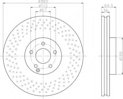 HELLA 8DD355109481 Тормозной диск