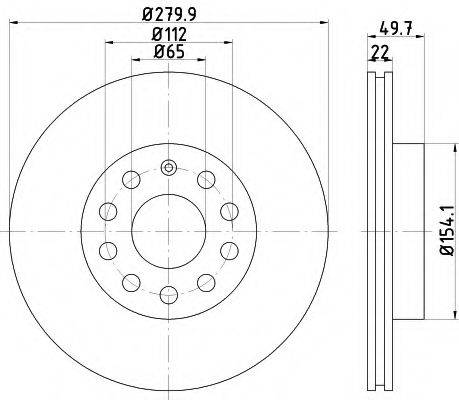 HELLA 8DD355109551 Тормозной диск