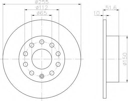 HELLA 8DD355109591 Тормозной диск