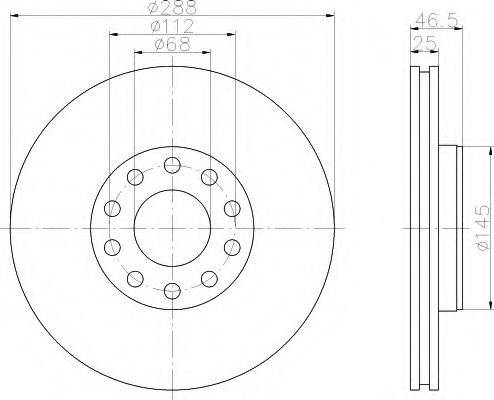 HELLA 8DD355109611 Тормозной диск