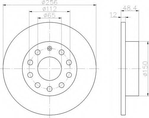 HELLA 8DD355109631 Тормозной диск