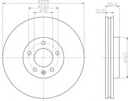 HELLA 8DD355109681 Тормозной диск