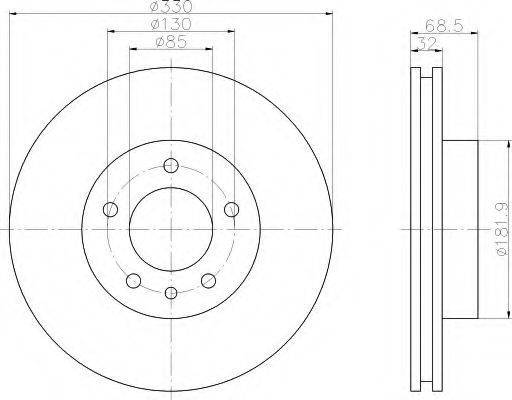 HELLA 8DD355109711 Тормозной диск