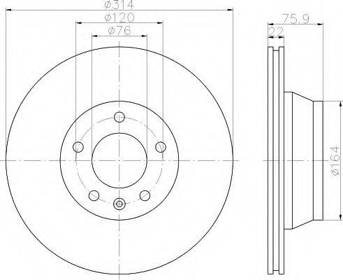 HELLA 8DD355109791 Тормозной диск