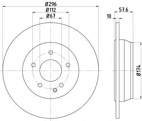 HELLA 8DD355110081 Тормозной диск