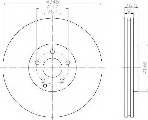 HELLA 8DD355110111 Тормозной диск