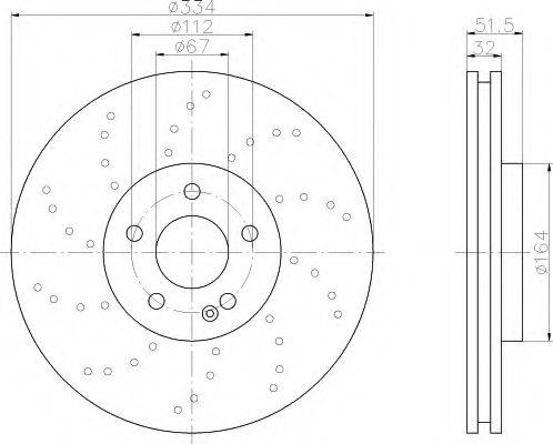 HELLA 8DD355110141 Тормозной диск