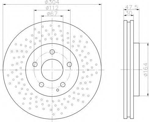 HELLA 8DD355110161 Тормозной диск