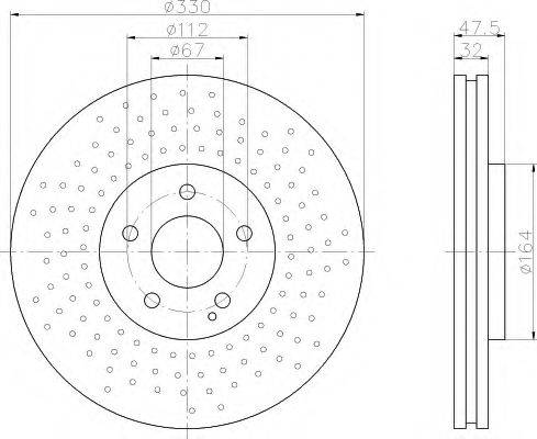 HELLA 8DD355110171 Тормозной диск