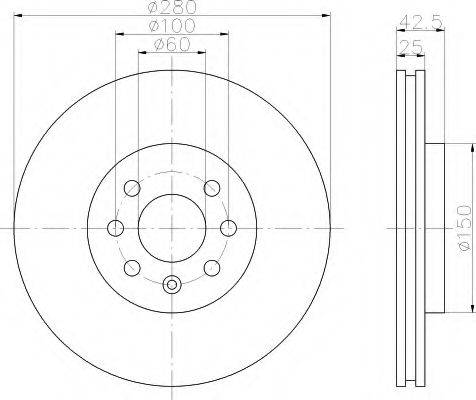 HELLA 8DD355110241 Тормозной диск