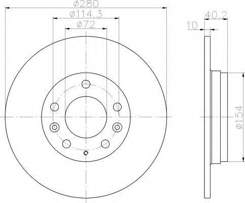 HELLA 8DD355110371 Тормозной диск