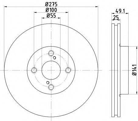 HELLA 8DD355110441 Тормозной диск