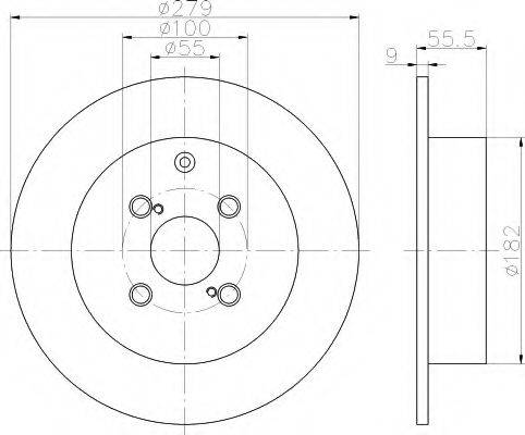 HELLA 8DD355110501 Тормозной диск