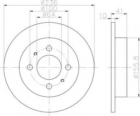 HELLA 8DD355110651 Тормозной диск