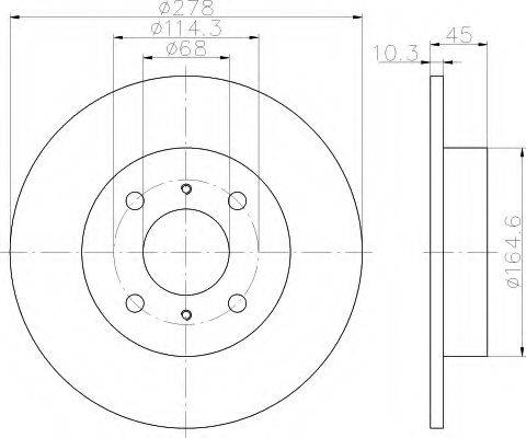 HELLA 8DD355110661 Тормозной диск