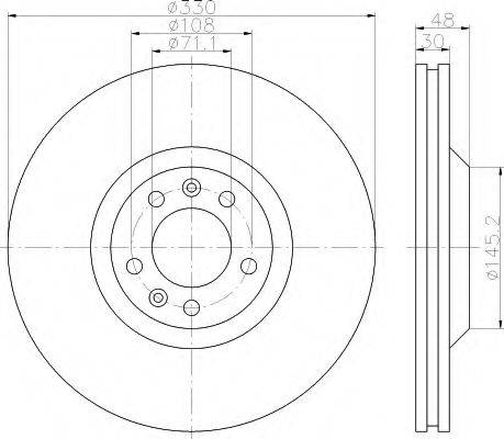 HELLA 8DD355110771 Тормозной диск