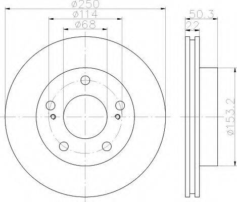 HELLA 8DD355110821 Тормозной диск