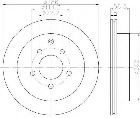 HELLA 8DD355110851 Тормозной диск