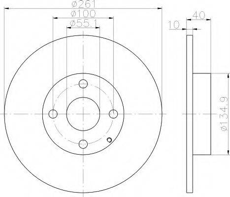 HELLA 8DD355110861 Тормозной диск