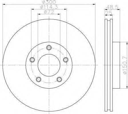 HELLA 8DD355110891 Тормозной диск