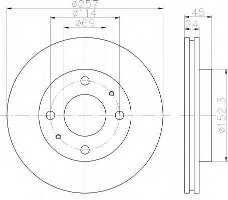 HELLA 8DD355110931 Тормозной диск