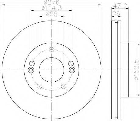 HELLA 8DD355110951 Тормозной диск