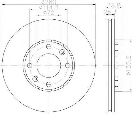 HELLA 8DD355111021 Тормозной диск