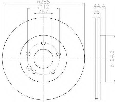 HELLA 8DD355111081 Тормозной диск