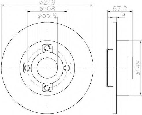 HELLA 8DD355111331 Тормозной диск