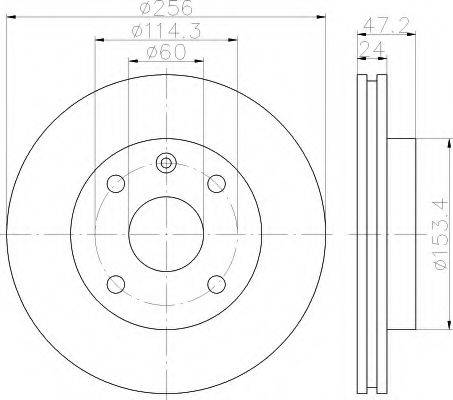 HELLA 8DD355111361 Тормозной диск