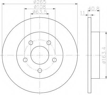 HELLA 8DD355111371 Тормозной диск