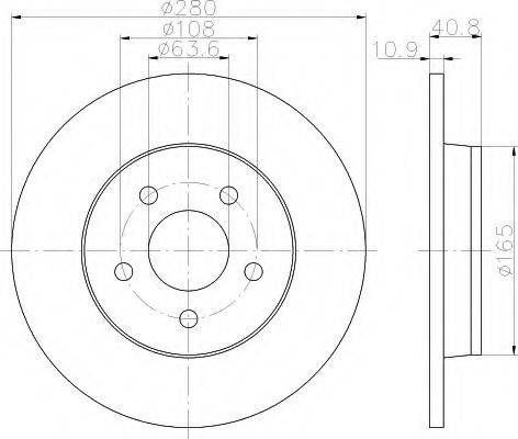 HELLA 8DD355111391 Тормозной диск