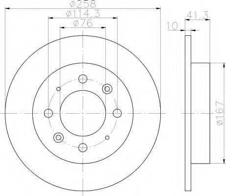 HELLA 8DD355111451 Тормозной диск