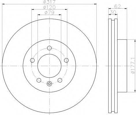 HELLA 8DD355111471 Тормозной диск