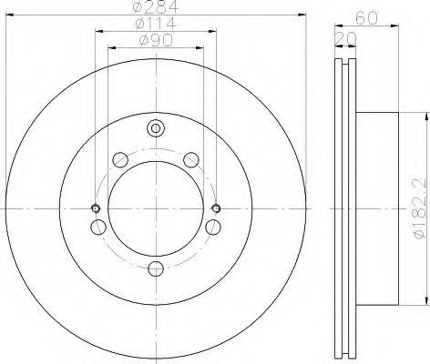 HELLA 8DD355111491 Тормозной диск