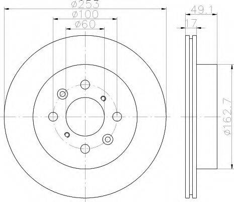 HELLA 8DD355111581 Тормозной диск