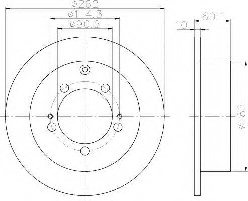 HELLA 8DD355111721 Тормозной диск