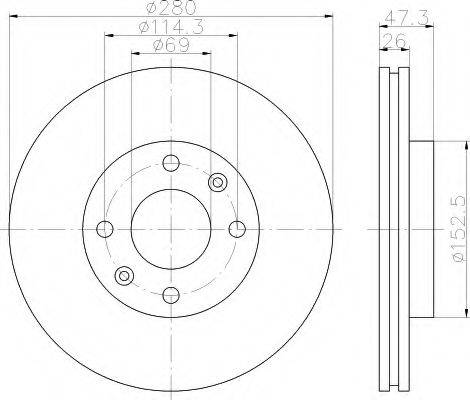 HELLA 8DD355111771 Тормозной диск