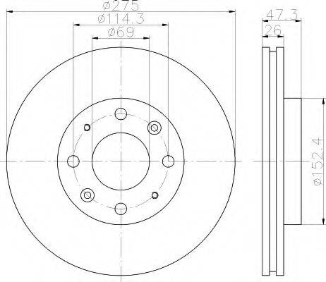 HELLA 8DD355111781 Тормозной диск