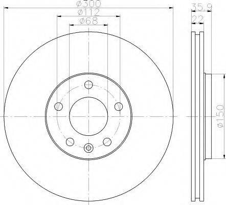 HELLA 8DD355111831 Тормозной диск