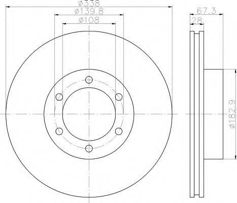 HELLA 8DD355111861 Тормозной диск