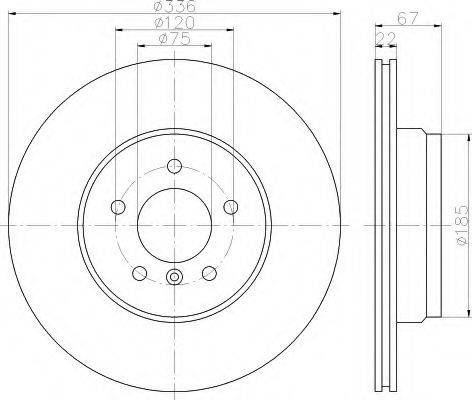 HELLA 8DD355111951 Тормозной диск