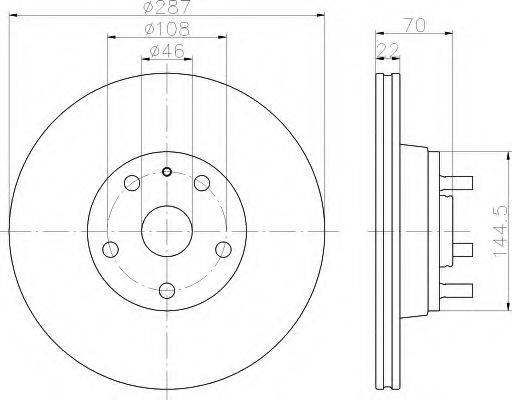 HELLA 8DD355100871 Тормозной диск