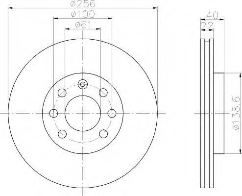 HELLA 8DD355103931 Тормозной диск