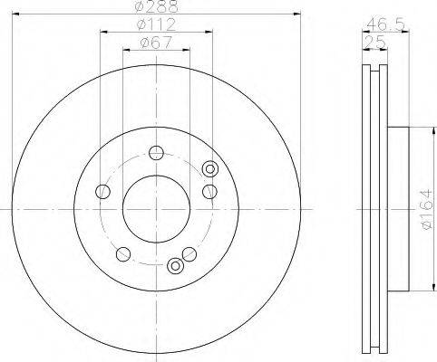 HELLA 8DD355107471 Тормозной диск