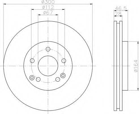 HELLA 8DD355107491 Тормозной диск