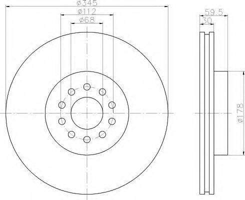 HELLA 8DD355108481 Тормозной диск