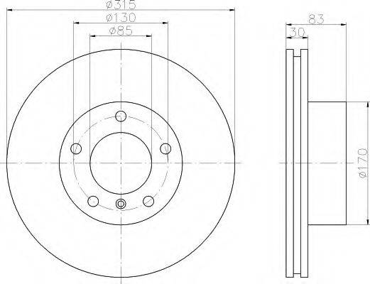 HELLA 8DD355108581 Тормозной диск